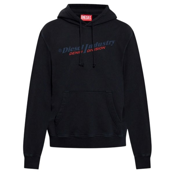 Diesel Industry Denim Division Design Black Hoodie S