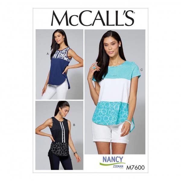 McCalls 7600 Paper Sewing Pattern – Women's Top, Intermediate