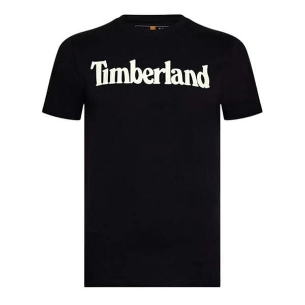 Timberland Womens/Ladies Logo Crew Neck Short-Sleeved T-Shirt - Black - 