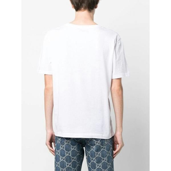Gucci Classic Interlock Printed Logo T-Shirt   in  White