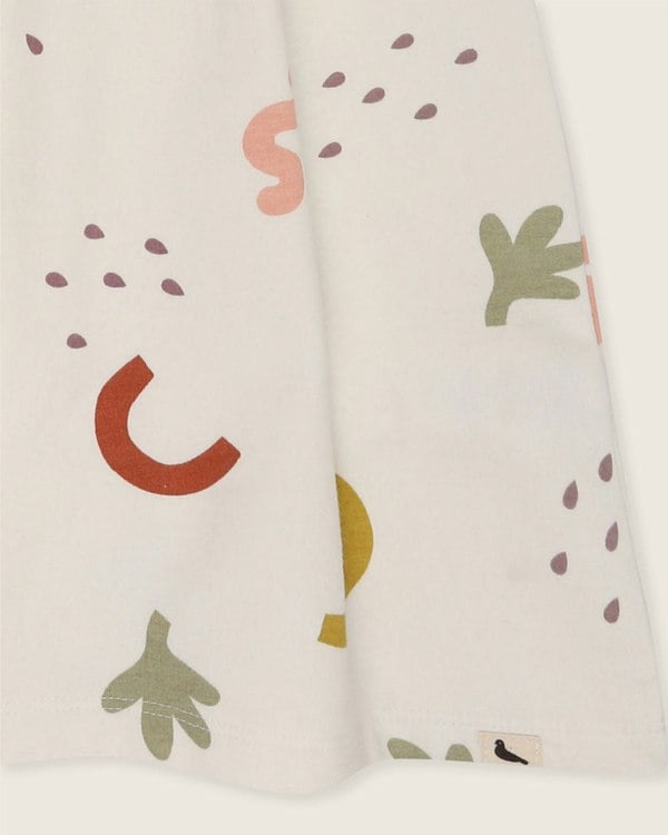 organic cotton White Silhouette Print Dress- image 5
