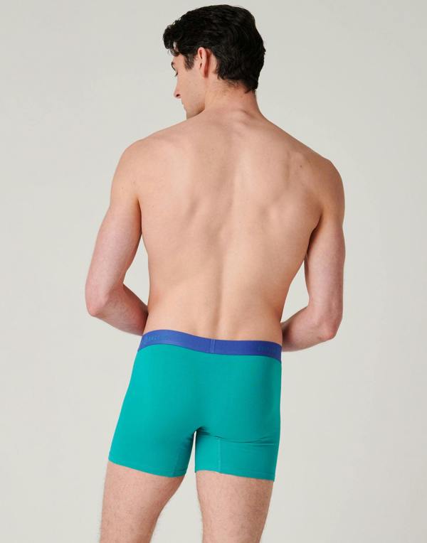 British Boxers Men's Cotton Stretch Trunks – Blue Zinger