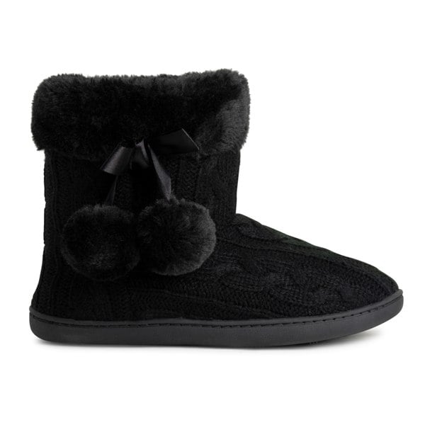 VIVA Polar Women's Memory Foam Pom Pom Winter Faux Fur Cosy Slippers