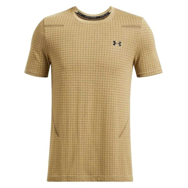 Under Armour Mens HeatGear Seamless Regular T-Shirt - Brown - 