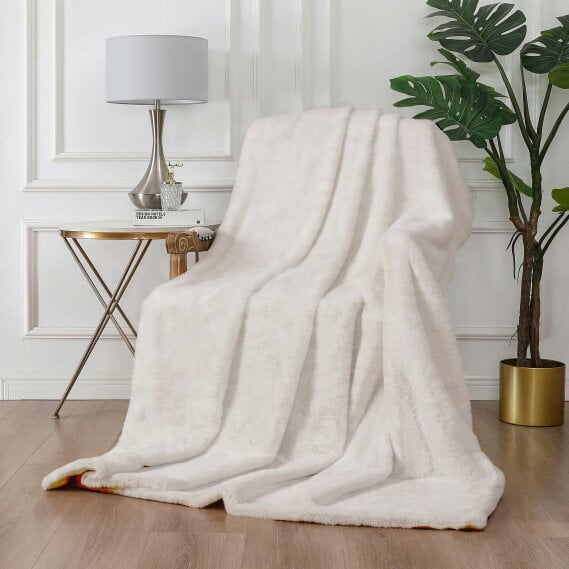 Rapport Shadow Faux Fur Throw Blanket 150x200cm