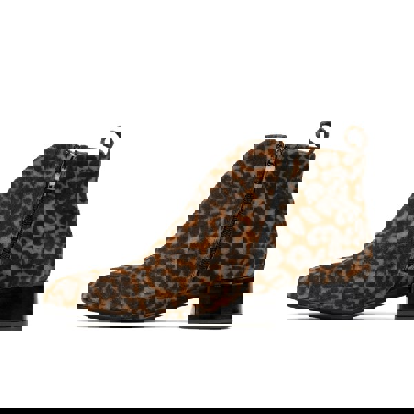 Embassy London Iris - Leopard - Women's leopard print nubuck leather ankle boot with zip