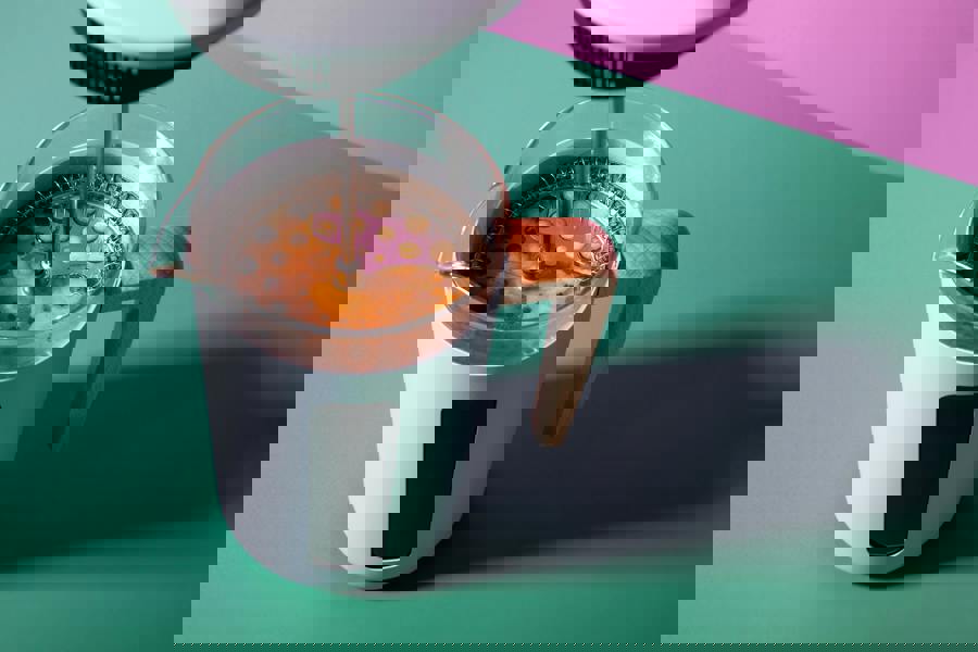 La Cafetière 'Pisa' 8 Cup Cafetiere, Sky Blue with Wooden Handle 1L