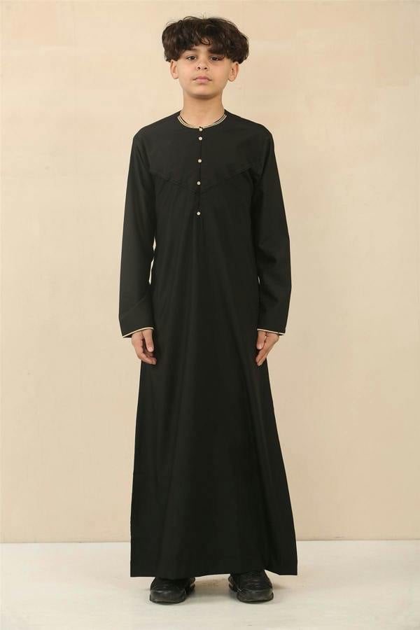 Infinity Leather Kid's Boys Omani Eid Thobe  Saudi Emirati Jubba Robe