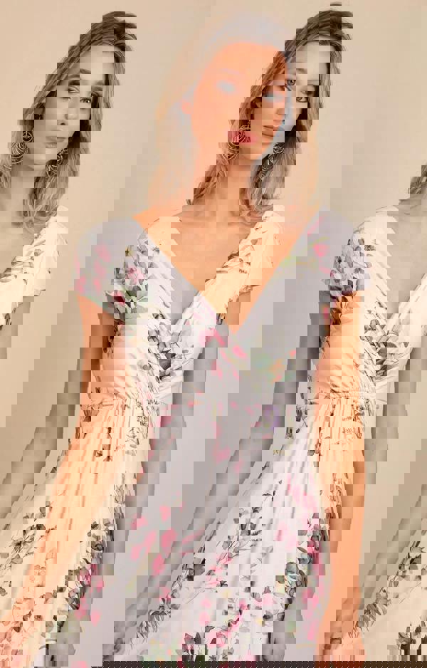 Alie Street London Sophia Maxi Dress Petite - Petal Pink Floral