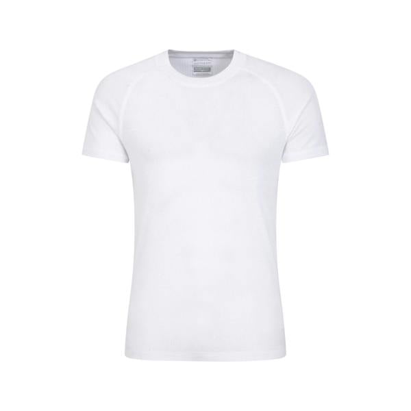 Mountain Warehouse Mens Talus Round Neck Short-Sleeved Thermal Top - White