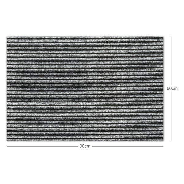 Nicoman Striped Needlefelt Doormat - Grey