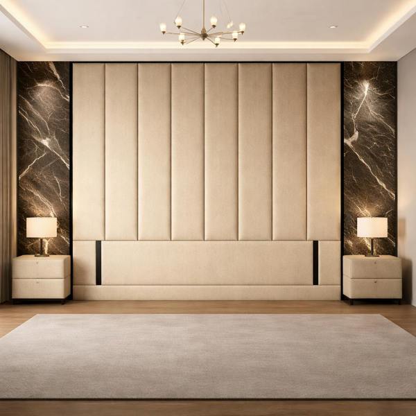Great British Beds Serena Contrast piping Headboard