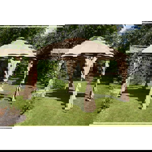 Rio Gazebo Canopy Light brown The Garden Furniture Shop