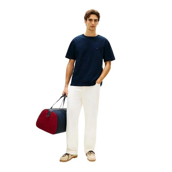Tommy Hilfiger Mens Flag Jersey Embroidered T-Shirt - Navy - 
