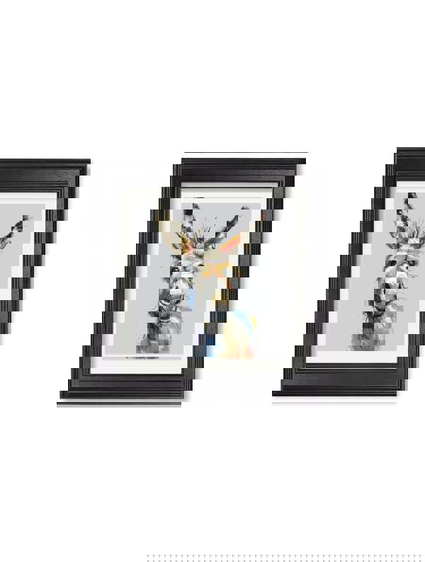 Exceptional Art Donkey Jack & Jennet Cosy Sketch - Black Hurstwood square frame