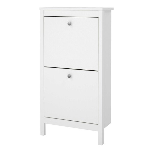 Wyld Haus Gossmere White Shoe Cabinet 2 Doors