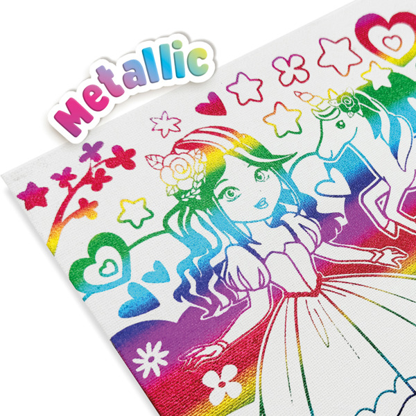 SES Creative Metallic colouring canvas