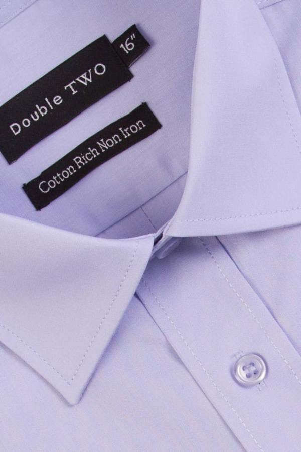 Mauve Long Sleeve Cotton Rich Non-Iron Shirt