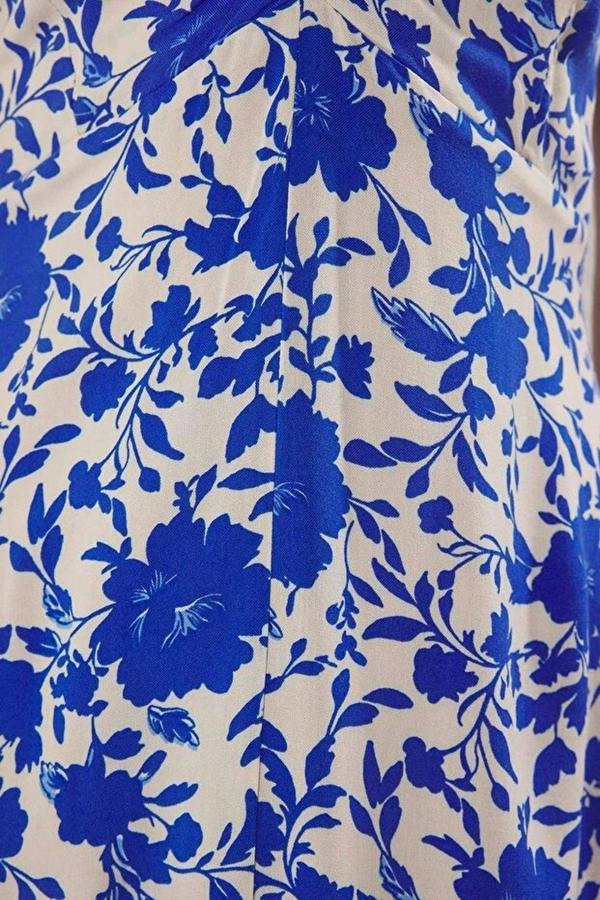 WOVCOR Floral Midi Woven Dress