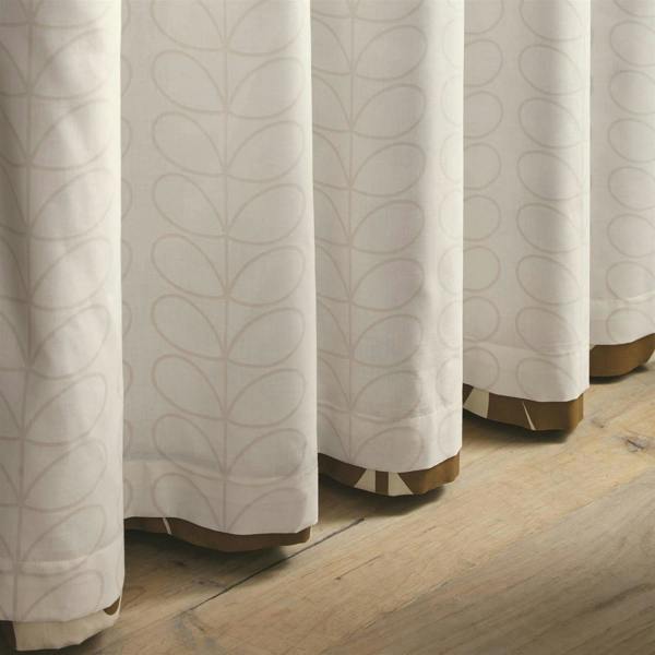 Orla Kiely Wildflower Coffee Eyelet Curtains 66x72"