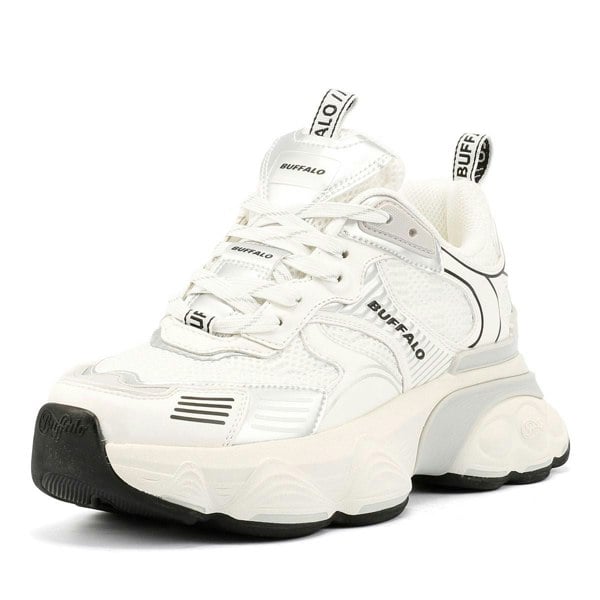 Buffalo Truck Women's White/Silver Trainers