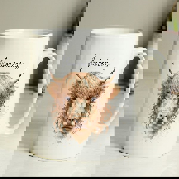 Personalised Memento Company Personalised Highland Cow Mug - Female