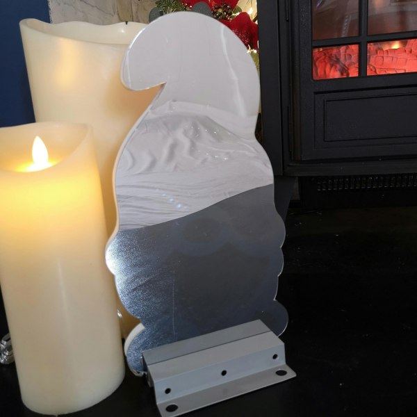 Samuel Alexander 30cm Infinity Light up Christmas Gonk Decoration with Red & White LEDs on Metal Base