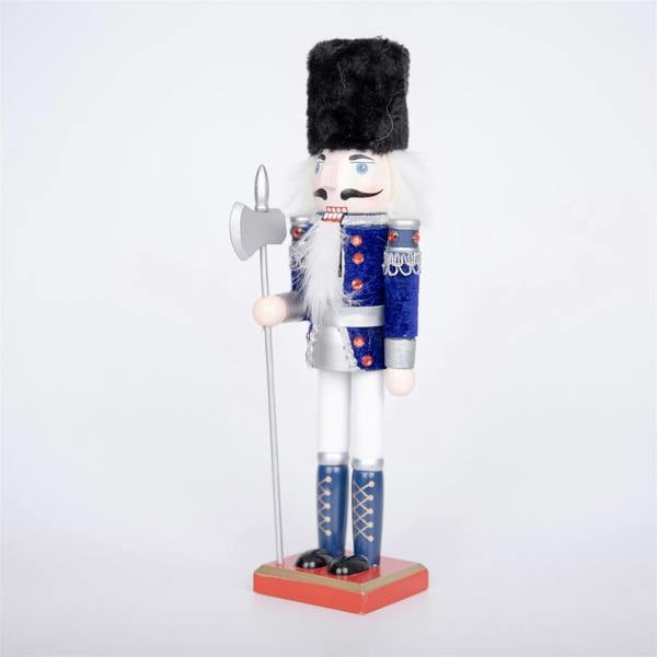 30cm Wooden Christmas Nutcracker Soldier Figures, 3 Piece Set, Hand Painted Festive Decorations image 5