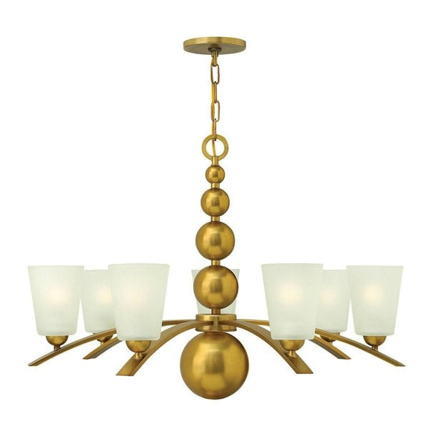 7 Bulb Chandelier Hanging Pendant LIght Vintage Brass LED E27 60W Bulb Loops