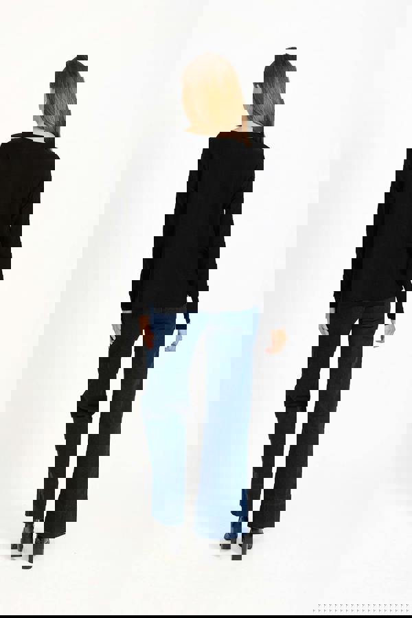 Heart Diamanté Embellished Batwing Pocket Jumper