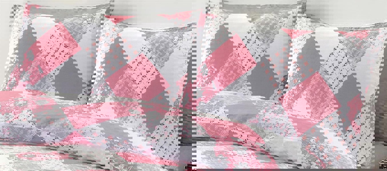 HomeSpace Direct Eloise Pink Duvet Cover Set