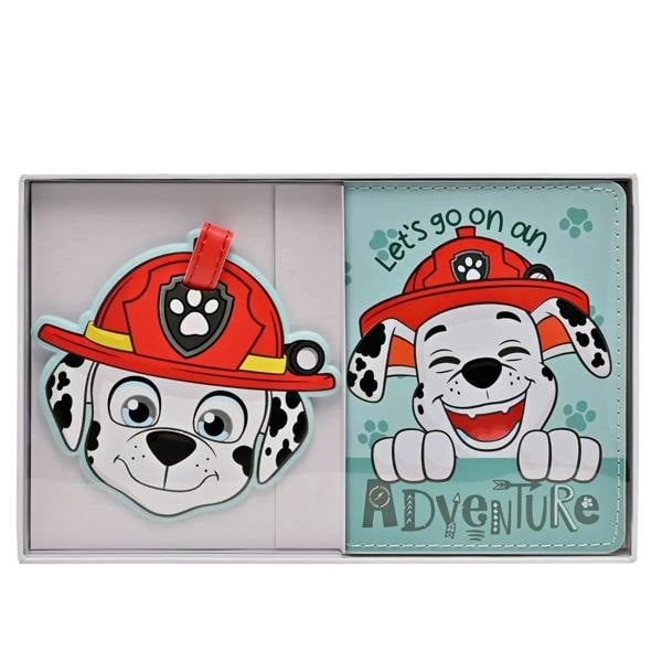 Widdop & Co Paw Patrol Marshall PU Leather Passport and Luggage Tag Multi