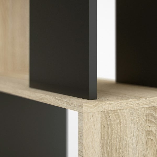 Furniture To Go Maze Open Bookcase 4 Shelves in Oak and Black