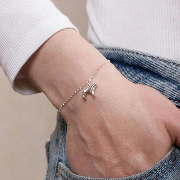 Mylee London Border Collie Chain Bracelet - Personalised - Sterling Silver