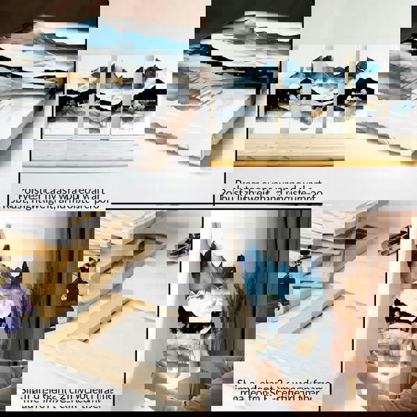 Blue Living Room Wall Art | Set of 3 wall art prints