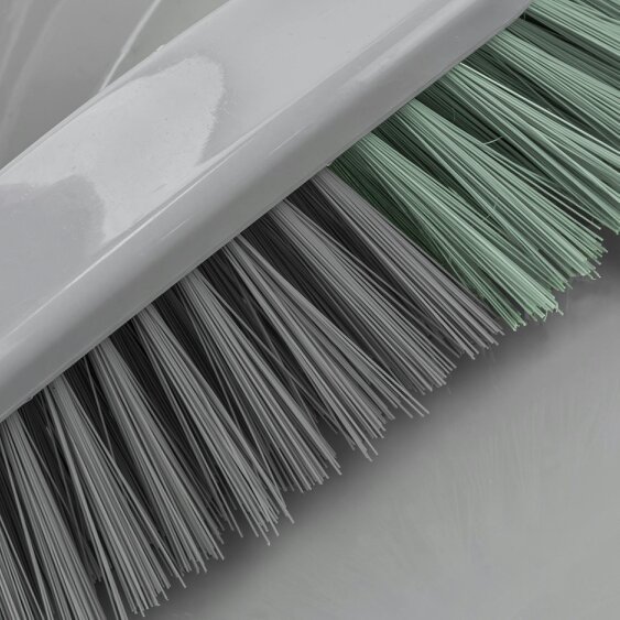 JVL Dust Pan And Brush Set - Grey