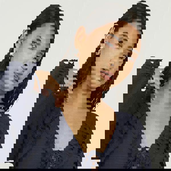 Brave Soul Navy Long Sleeve Maxi Dress With Frill Detail - Navy Image 4