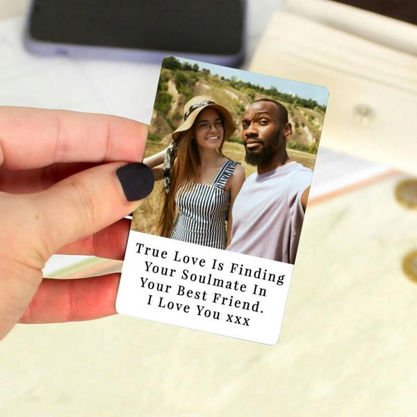 Personalised Photo Wallet Card - close-up detail