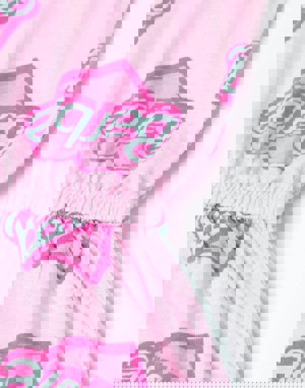 Barbie Girls Pink Heart Logo Sleeveless Playsuit