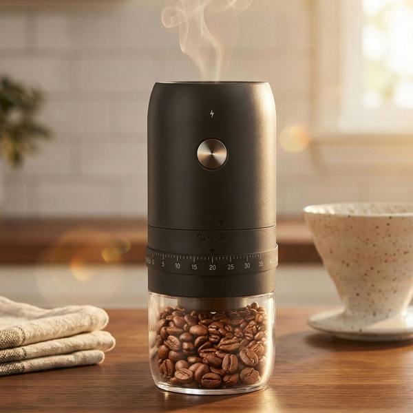 Dragodirect Electric Coffee Grinder Rechargeable Conical Burr Coffee Bean Grinder