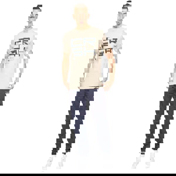 Crosshatch Mens Squarebox T-Shirt - Light Stone - 