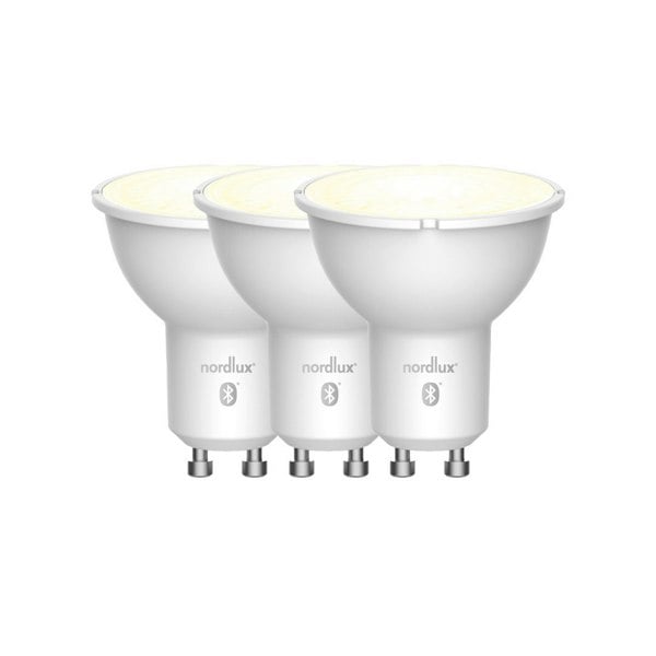 Nordlux Smart GU10 | 3-pack | PAR16 | 2200-6500 Kelvin | 420 Lumen | Light Bulb | Clear
