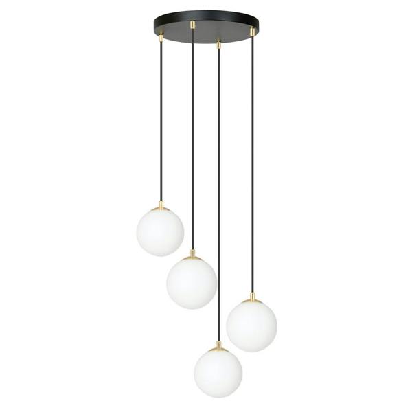 Emibig ROYAL Pendant lamp 4 x E14  Black, gold with White Shade