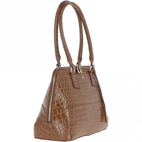 Ashwood Crocodile Print Zip Around Leather Tote Bag: C-53