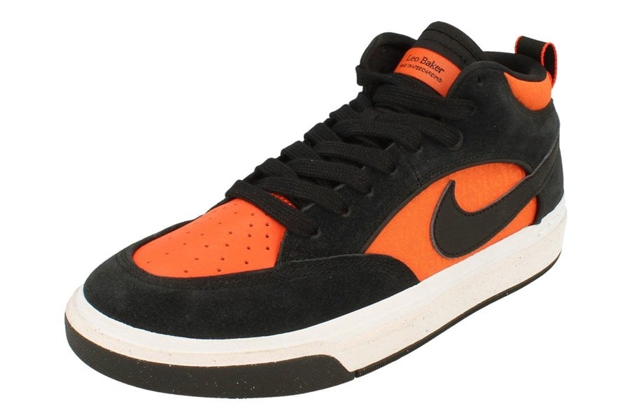 Nike Sb React Leo Mens Trainers Dx4361  002 - Black Orange 002 - Photo 0