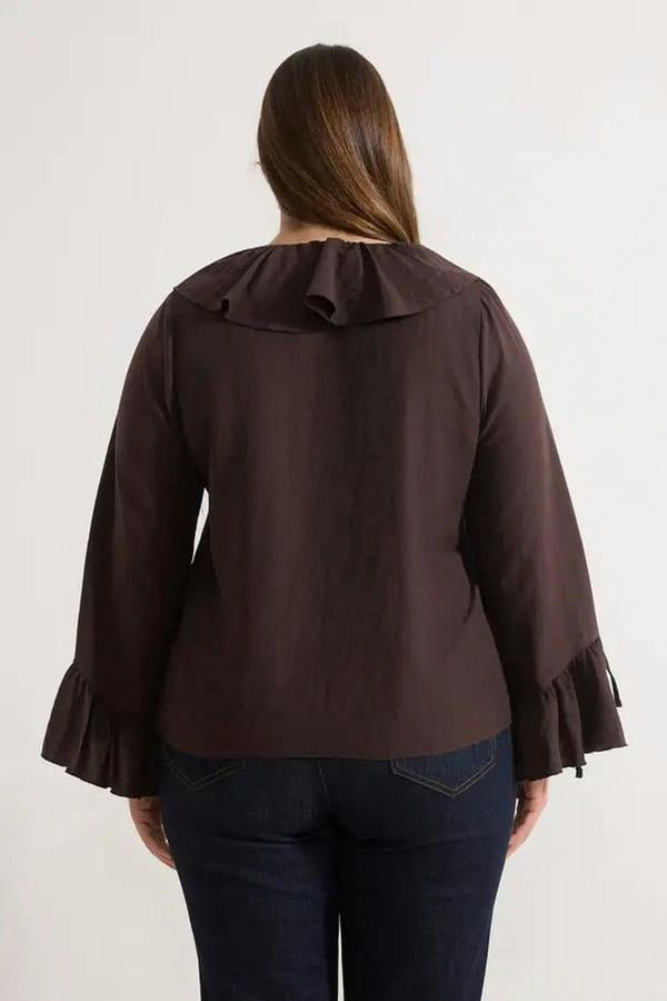WOVCOR Woven Plus Size Blouse