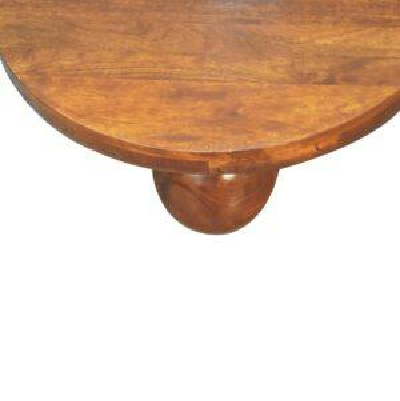 Wyld Haus Reims Chestnut Mango Wood Ball Feet Round Coffee Table