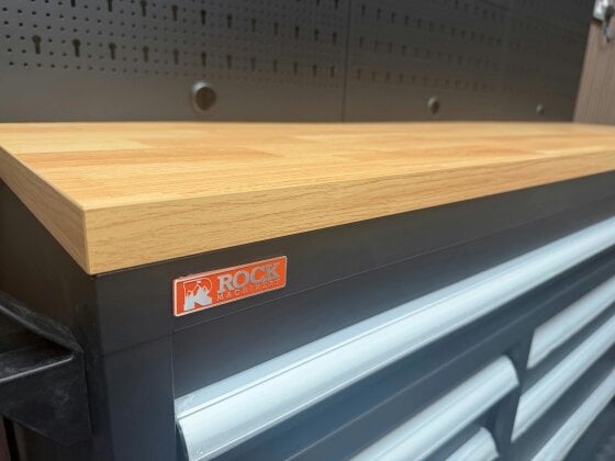Rock Machinery Rock RT-066 Steel 72" Wooden benchtop tool chest with backboard
