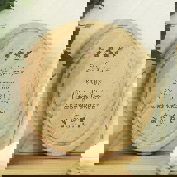 Personalised Memento Company Personalised Autumn Wooden Chopping Board