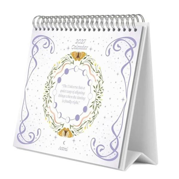 Astral Easel Desk Calendar 2027, Desk Calendars, Month To View, Lifestyle, Gift